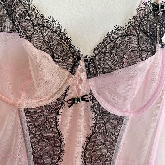 Victoria’s Secret pink lace sheer lingerie - Picture 3 of 8
